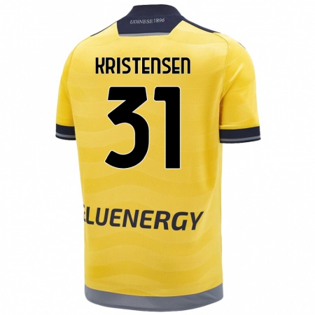 Kandiny Hombre Camiseta Thomas Kristensen #31 Dorado 2ª Equipación 2024/25 La Camisa Chile