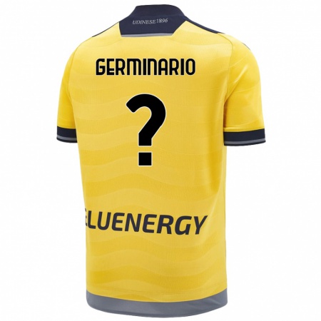 Kandiny Hombre Camiseta Mattia Germinario #0 Dorado 2ª Equipación 2024/25 La Camisa Chile