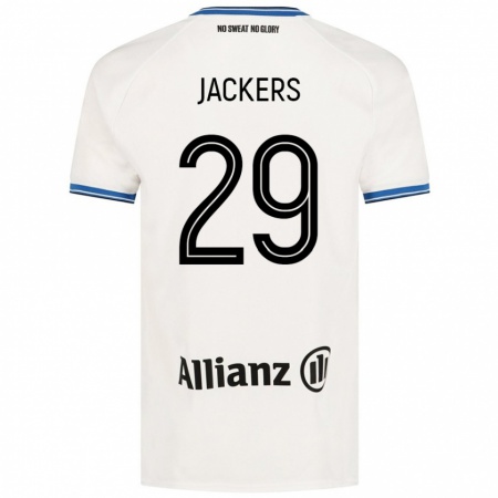 Kandiny Hombre Camiseta Nordin Jackers #29 Blanco 2ª Equipación 2024/25 La Camisa Chile