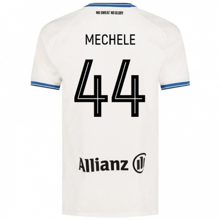 Kandiny Hombre Camiseta Brandon Mechele #44 Blanco 2ª Equipación 2024/25 La Camisa Chile