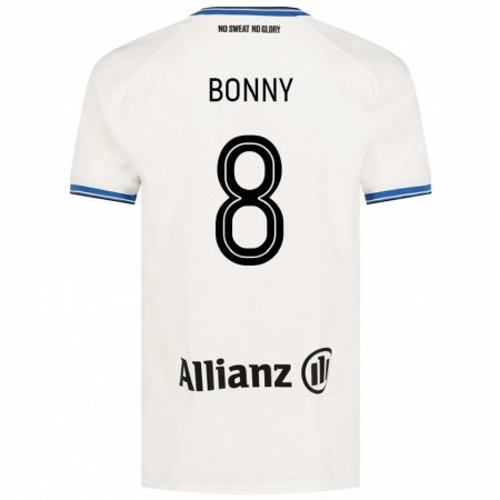 Kandiny Hombre Camiseta Chionne Bonny #8 Blanco 2ª Equipación 2024/25 La Camisa Chile