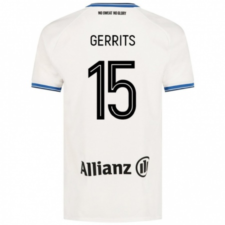 Kandiny Hombre Camiseta Melanie Gerrits #15 Blanco 2ª Equipación 2024/25 La Camisa Chile