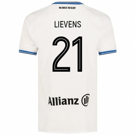 Kandiny Hombre Camiseta Caitlin Lievens #21 Blanco 2ª Equipación 2024/25 La Camisa Chile