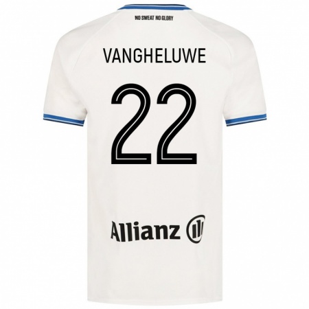 Kandiny Hombre Camiseta Jody Vangheluwe #22 Blanco 2ª Equipación 2024/25 La Camisa Chile