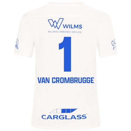 Kandiny Hombre Camiseta Hendrik Van Crombrugge #1 Blanco 2ª Equipación 2024/25 La Camisa Chile