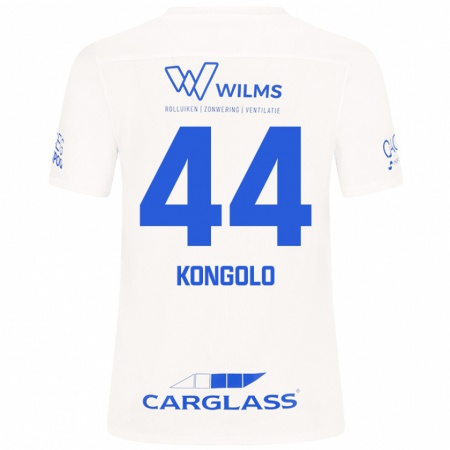 Kandiny Hombre Camiseta Josue Kongolo #44 Blanco 2ª Equipación 2024/25 La Camisa Chile