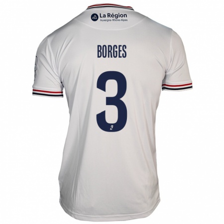 Kandiny Hombre Camiseta Neto Borges #3 Blanco 2ª Equipación 2024/25 La Camisa Chile