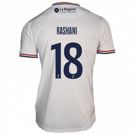 Kandiny Hombre Camiseta Elbasan Rashani #18 Blanco 2ª Equipación 2024/25 La Camisa Chile