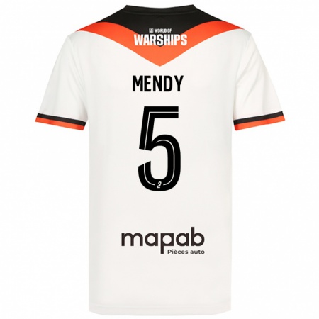 Kandiny Hombre Camiseta Benjamin Mendy #5 Blanco 2ª Equipación 2024/25 La Camisa Chile