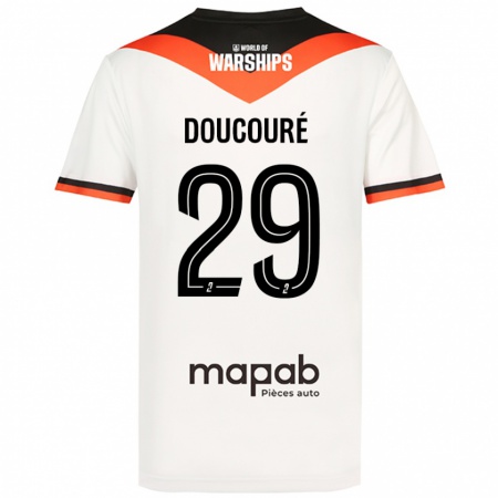 Kandiny Hombre Camiseta Siriné Doucouré #29 Blanco 2ª Equipación 2024/25 La Camisa Chile