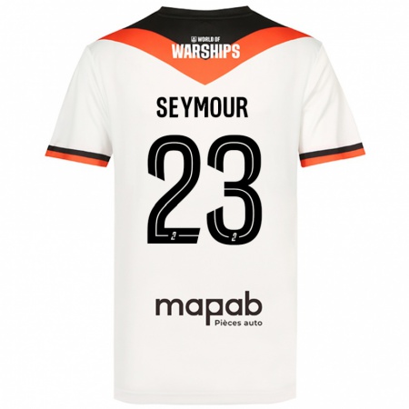 Kandiny Hombre Camiseta Brice Seymour #23 Blanco 2ª Equipación 2024/25 La Camisa Chile