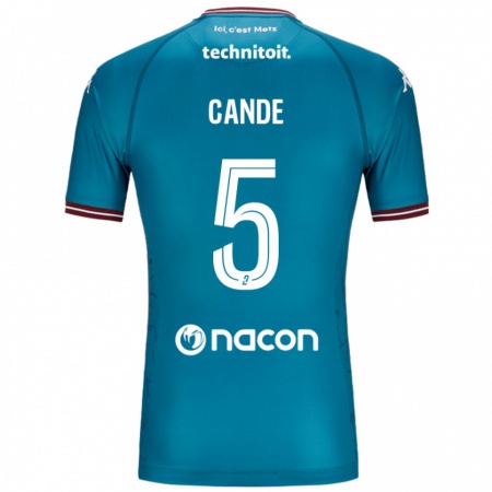 Kandiny Hombre Camiseta Fali Candé #5 Azul Petróleo 2ª Equipación 2024/25 La Camisa Chile