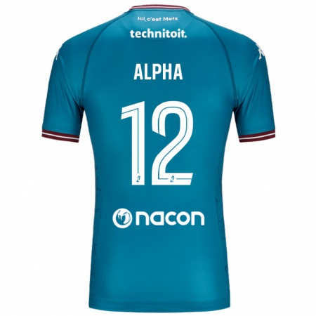 Kandiny Hombre Camiseta Alpha Touré #12 Azul Petróleo 2ª Equipación 2024/25 La Camisa Chile