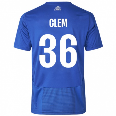 Kandiny Hombre Camiseta William Clem #36 Blanco Azul 2ª Equipación 2024/25 La Camisa Chile