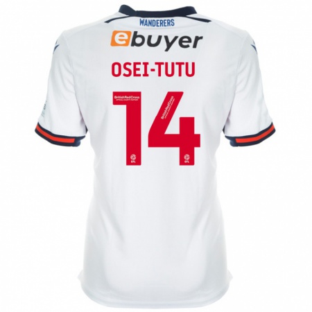 Kandiny Mujer Camiseta Jordi Osei-Tutu #14 Blanco 1ª Equipación 2024/25 La Camisa Chile