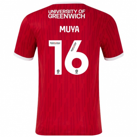 Kandiny Mujer Camiseta Karin Muya #16 Rojo Blanco 1ª Equipación 2024/25 La Camisa Chile