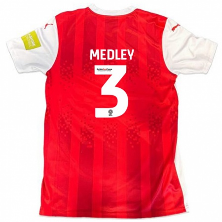 Kandiny Mujer Camiseta Zech Medley #3 Rojo Blanco 1ª Equipación 2024/25 La Camisa Chile