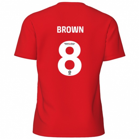 Kandiny Mujer Camiseta Jordan Brown #8 Rojo 1ª Equipación 2024/25 La Camisa Chile