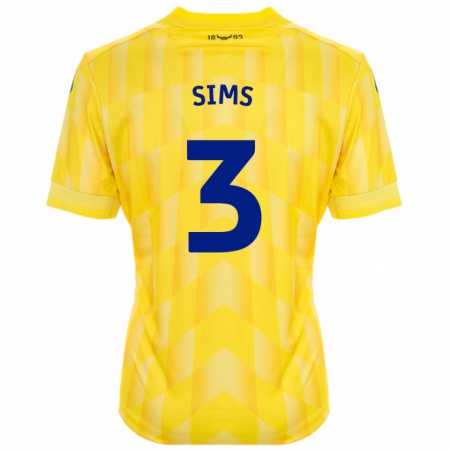 Kandiny Mujer Camiseta Gemma Sims #3 Amarillo 1ª Equipación 2024/25 La Camisa Chile