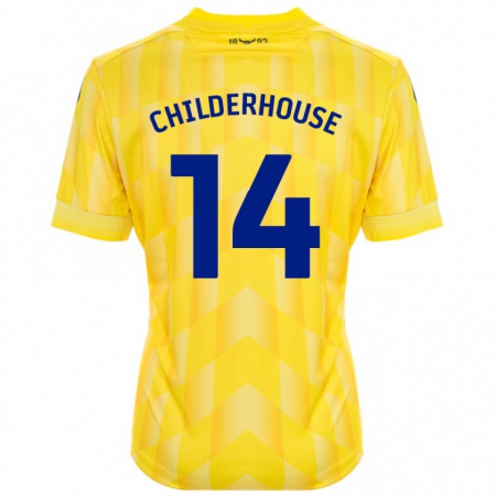 Kandiny Mujer Camiseta Molly Childerhouse #14 Amarillo 1ª Equipación 2024/25 La Camisa Chile