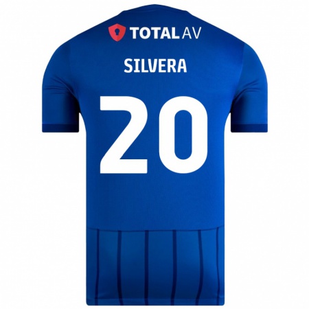 Kandiny Mujer Camiseta Sam Silvera #20 Azul 1ª Equipación 2024/25 La Camisa Chile