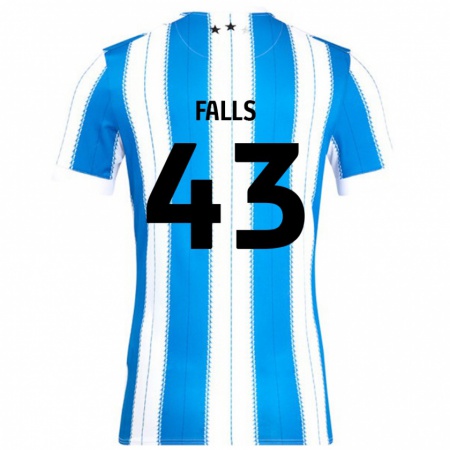 Kandiny Mujer Camiseta Conor Falls #43 Azul Blanco 1ª Equipación 2024/25 La Camisa Chile