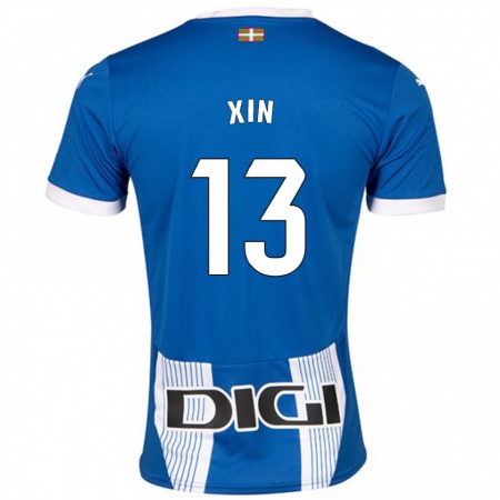 Kandiny Mujer Camiseta Jana Xin #13 Azul 1ª Equipación 2024/25 La Camisa Chile