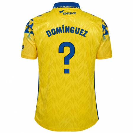 Kandiny Mujer Camiseta Carlos Domínguez #0 Amarillo Azul 1ª Equipación 2024/25 La Camisa Chile