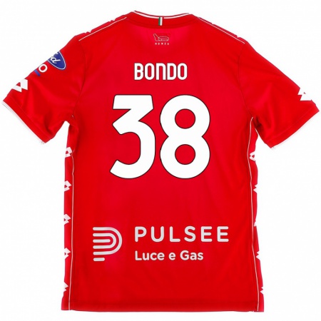 Kandiny Mujer Camiseta Warren Bondo #38 Rojo Blanco 1ª Equipación 2024/25 La Camisa Chile