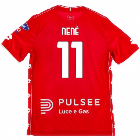 Kandiny Mujer Camiseta Stephen Nenè #11 Rojo Blanco 1ª Equipación 2024/25 La Camisa Chile