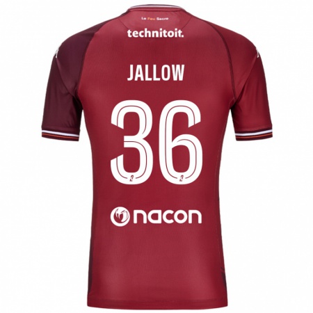 Kandiny Mujer Camiseta Ablie Jallow #36 Rojo Granata 1ª Equipación 2024/25 La Camisa Chile