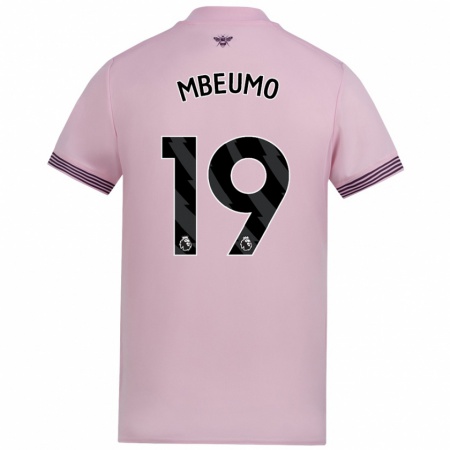 Kandiny Mujer Camiseta Bryan Mbeumo #19 Rosa 2ª Equipación 2024/25 La Camisa Chile