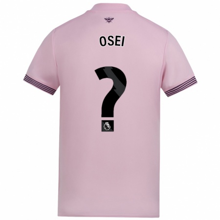 Kandiny Mujer Camiseta Mark Osei #0 Rosa 2ª Equipación 2024/25 La Camisa Chile