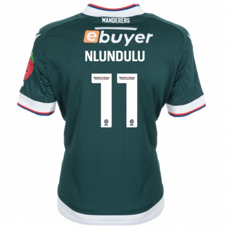 Kandiny Mujer Camiseta Dan Nlundulu #11 Verde Oscuro 2ª Equipación 2024/25 La Camisa Chile