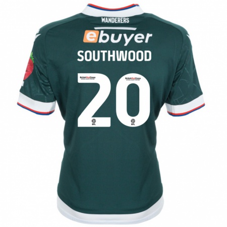 Kandiny Mujer Camiseta Luke Southwood #20 Verde Oscuro 2ª Equipación 2024/25 La Camisa Chile