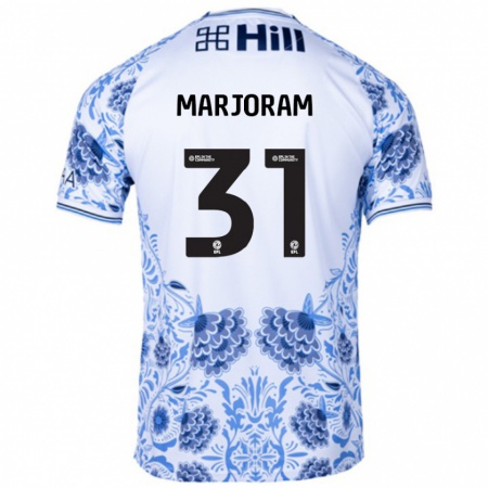 Kandiny Mujer Camiseta Sophie Marjoram #31 Blanco Azul 2ª Equipación 2024/25 La Camisa Chile