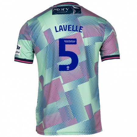 Kandiny Mujer Camiseta Sam Lavelle #5 Verde 2ª Equipación 2024/25 La Camisa Chile