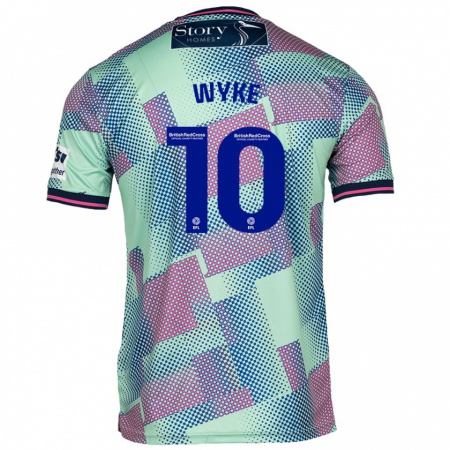 Kandiny Mujer Camiseta Charlie Wyke #10 Verde 2ª Equipación 2024/25 La Camisa Chile