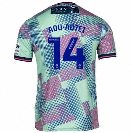 Kandiny Mujer Camiseta Daniel Adu-Adjei #14 Verde 2ª Equipación 2024/25 La Camisa Chile