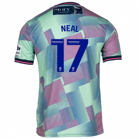 Kandiny Mujer Camiseta Harrison Neal #17 Verde 2ª Equipación 2024/25 La Camisa Chile