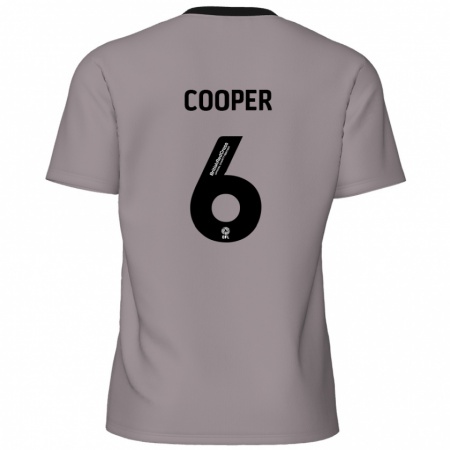 Kandiny Mujer Camiseta Brandon Cooper #6 Gris 2ª Equipación 2024/25 La Camisa Chile