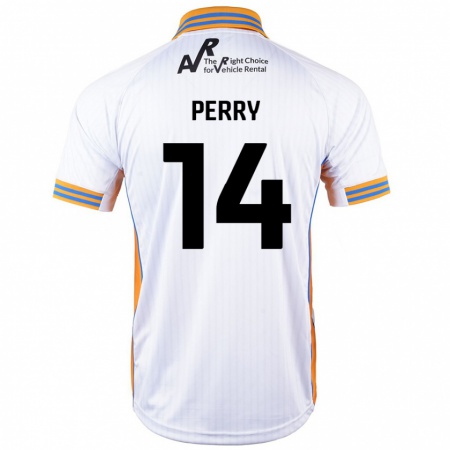 Kandiny Mujer Camiseta Taylor Perry #14 Blanco 2ª Equipación 2024/25 La Camisa Chile