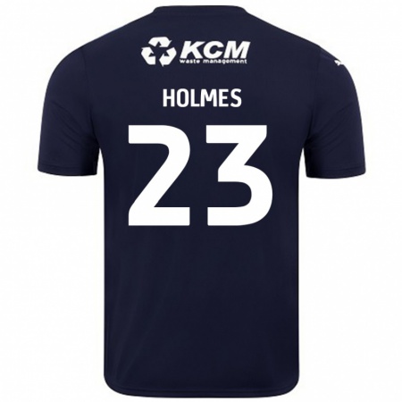 Kandiny Mujer Camiseta Jack Holmes #23 Azul Marino 2ª Equipación 2024/25 La Camisa Chile