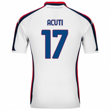 Kandiny Mujer Camiseta Arianna Acuti #17 Blanco 2ª Equipación 2024/25 La Camisa Chile