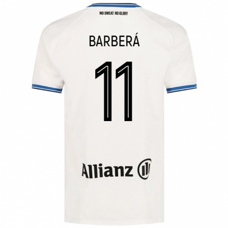 Kandiny Mujer Camiseta Víctor Barberá #11 Blanco 2ª Equipación 2024/25 La Camisa Chile