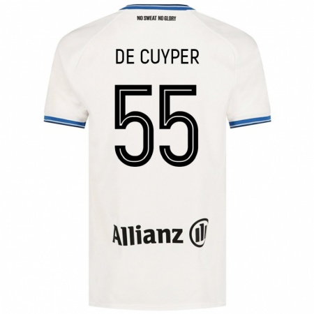 Kandiny Mujer Camiseta Maxim De Cuyper #55 Blanco 2ª Equipación 2024/25 La Camisa Chile