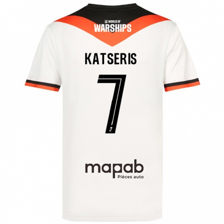 Kandiny Mujer Camiseta Panos Katseris #7 Blanco 2ª Equipación 2024/25 La Camisa Chile