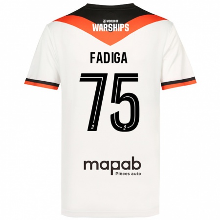 Kandiny Mujer Camiseta Bandiougou Fadiga #75 Blanco 2ª Equipación 2024/25 La Camisa Chile