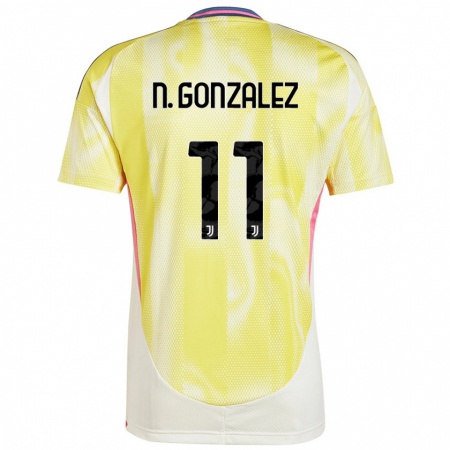 Kandiny Niño Camiseta Nico González #11 Amarillo Solar 2ª Equipación 2024/25 La Camisa Chile