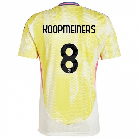 Kandiny Hombre Camiseta Teun Koopmeiners #8 Amarillo Solar 2ª Equipación 2024/25 La Camisa Chile